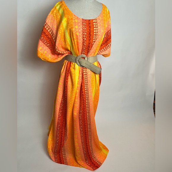 Vintage mumu/caftan orange - Picture 2 of 5